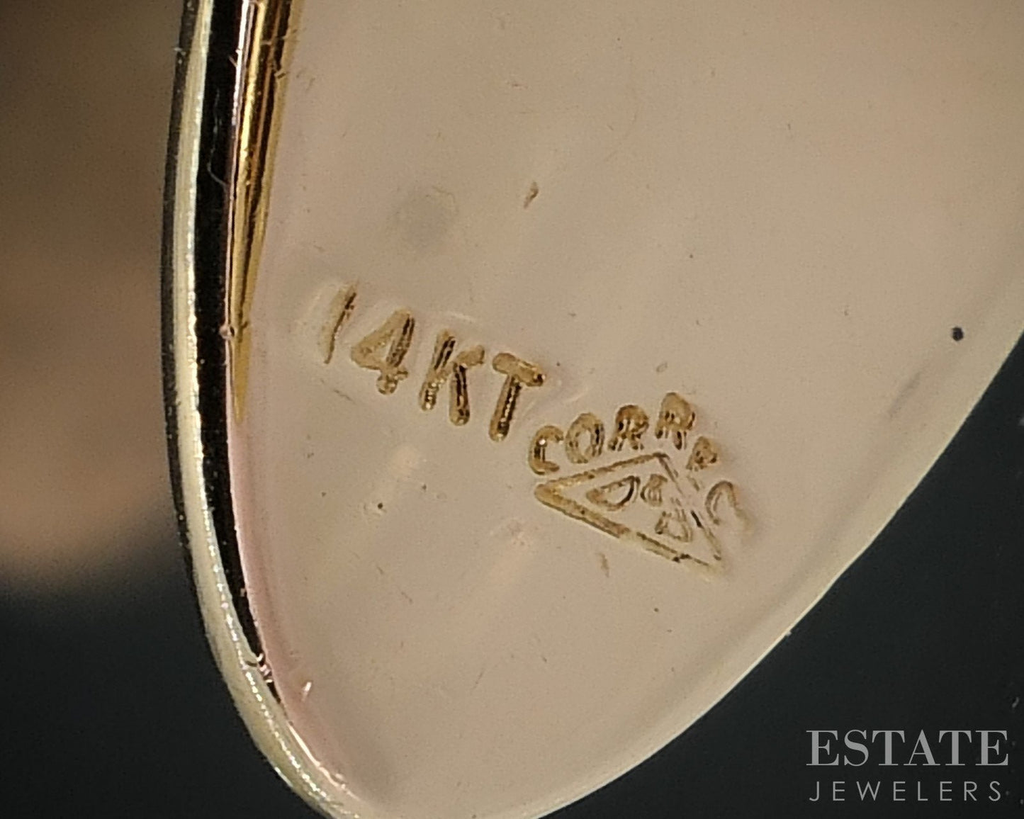 Vintage 14k Yellow Gold Natural Diamond Men's Cufflinks 7.4g i18532b