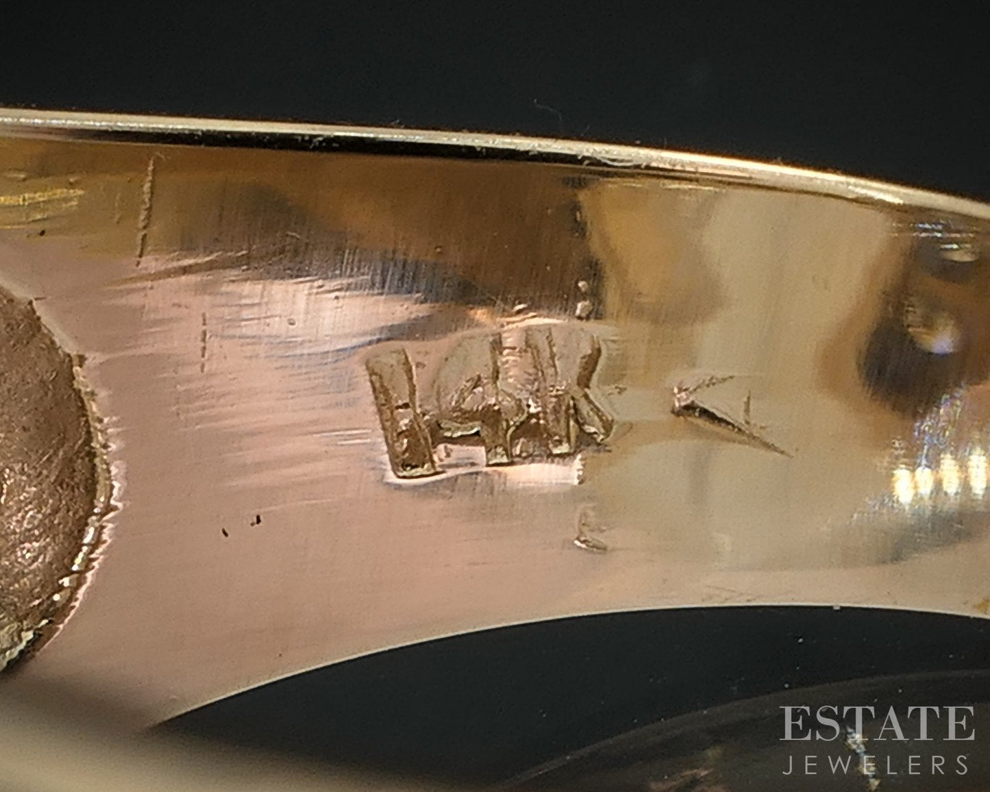 Vintage 14k Yellow Gold Horseshoe Natural .80ctw Diamond Mens Ring 12.6g i18545