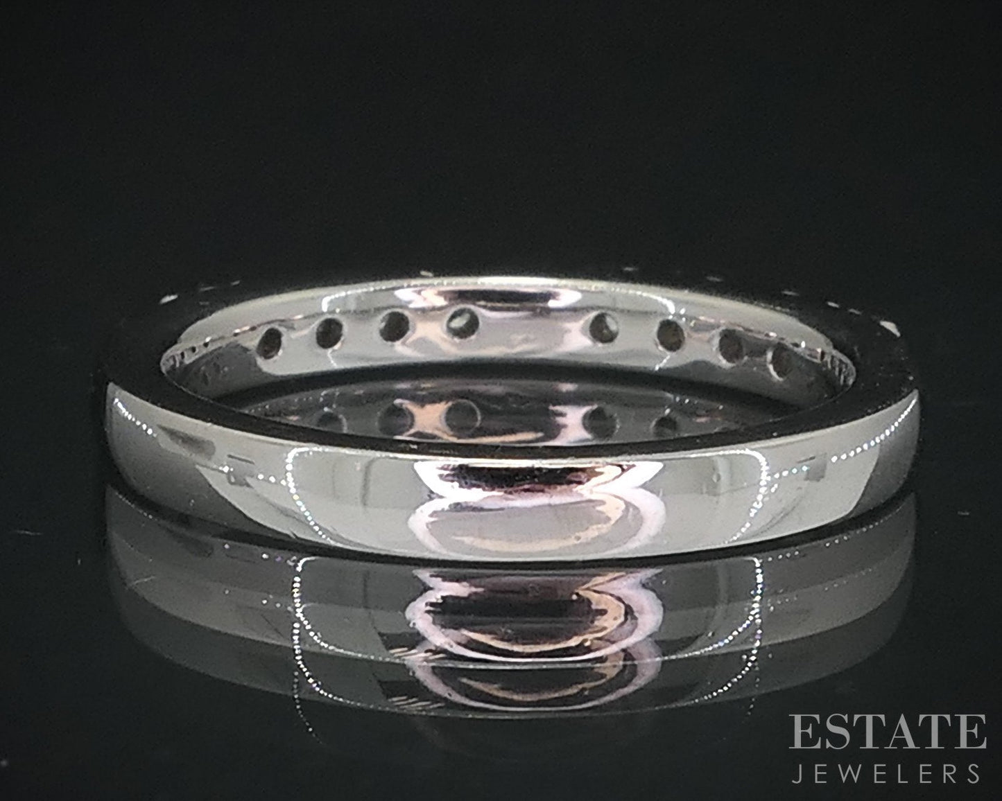 Platinum Round Natural .30ctw Diamond Ladies Wedding Band 5.1g i18577