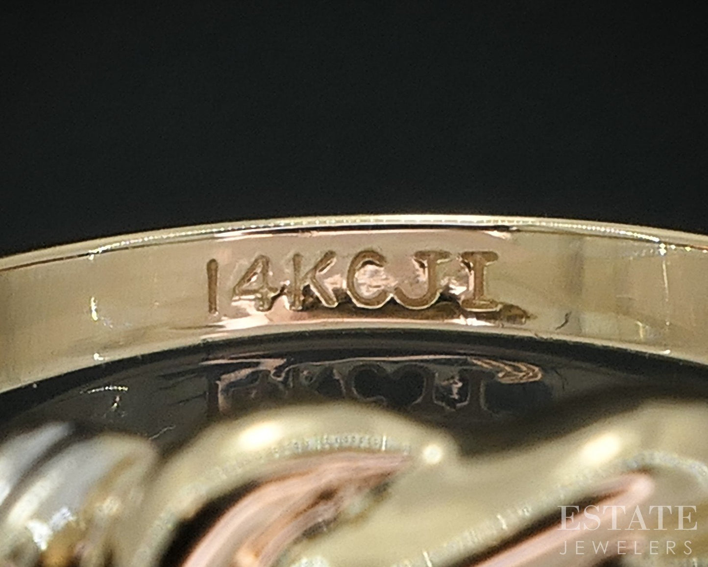 14k Yellow Gold Love Knot Ladies Band Ring 1.9g i18609b