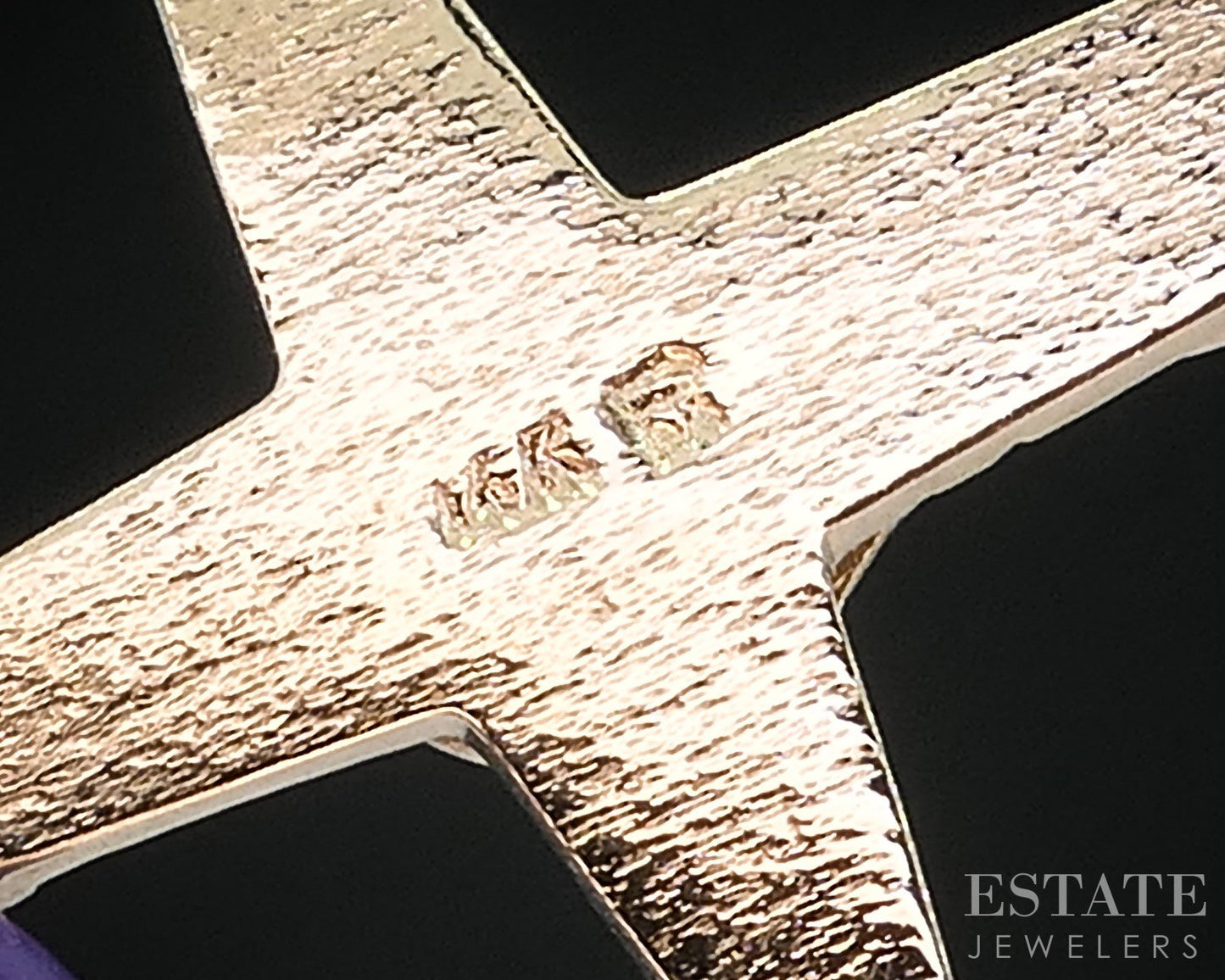 14k Yellow Gold Natural Diamond Cross Ladies Pendant 2.5g i18670b