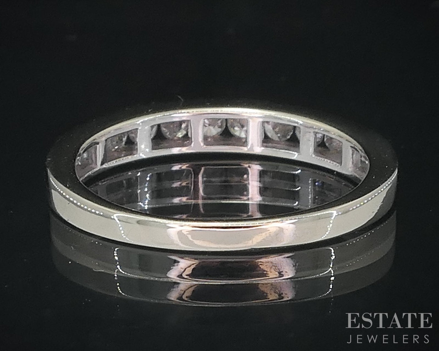 10k White Gold Natural .35ctw Diamond Ladies Wedding Band 2.2g i18694b