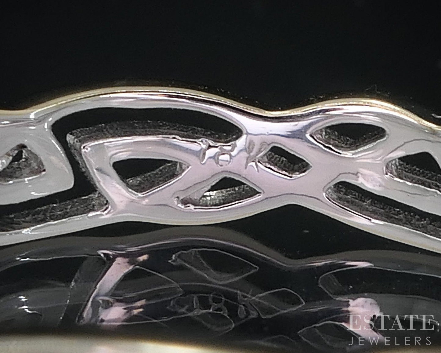 18k White Gold 3mm Celtic Knot Ladies Band Ring 2.4g i18690b