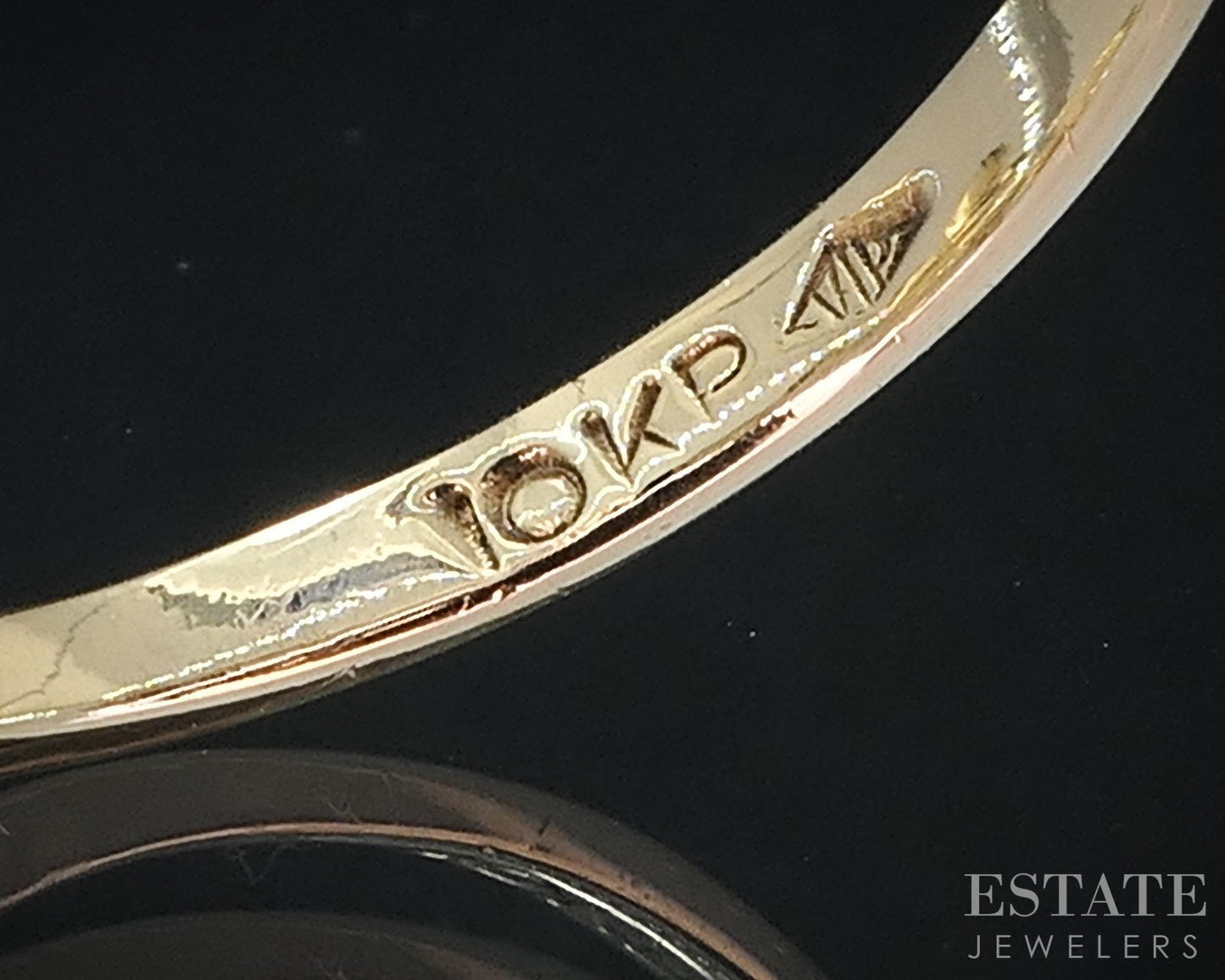 10k Yellow Gold Natural Diamond Vine Ladies Bypass Band Ring 2.3g i18689b