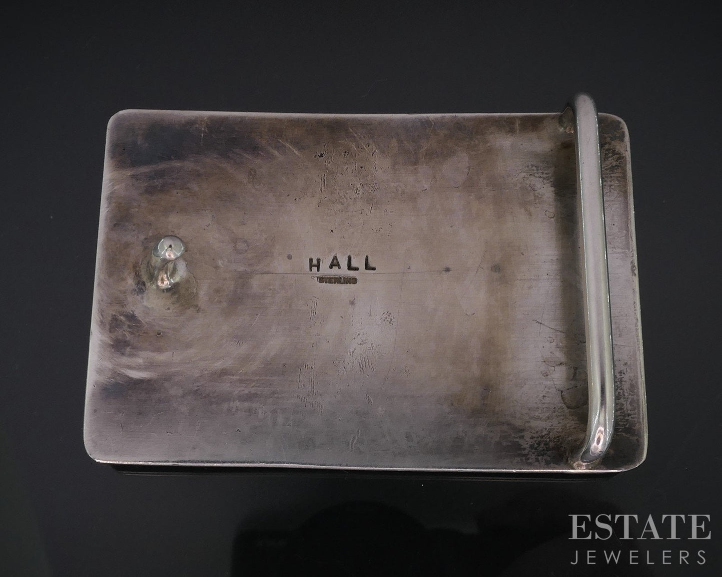 Vintage Sterling HALL 1882 Morgan Silver Dollar Mens Belt Buckle 95g i18703