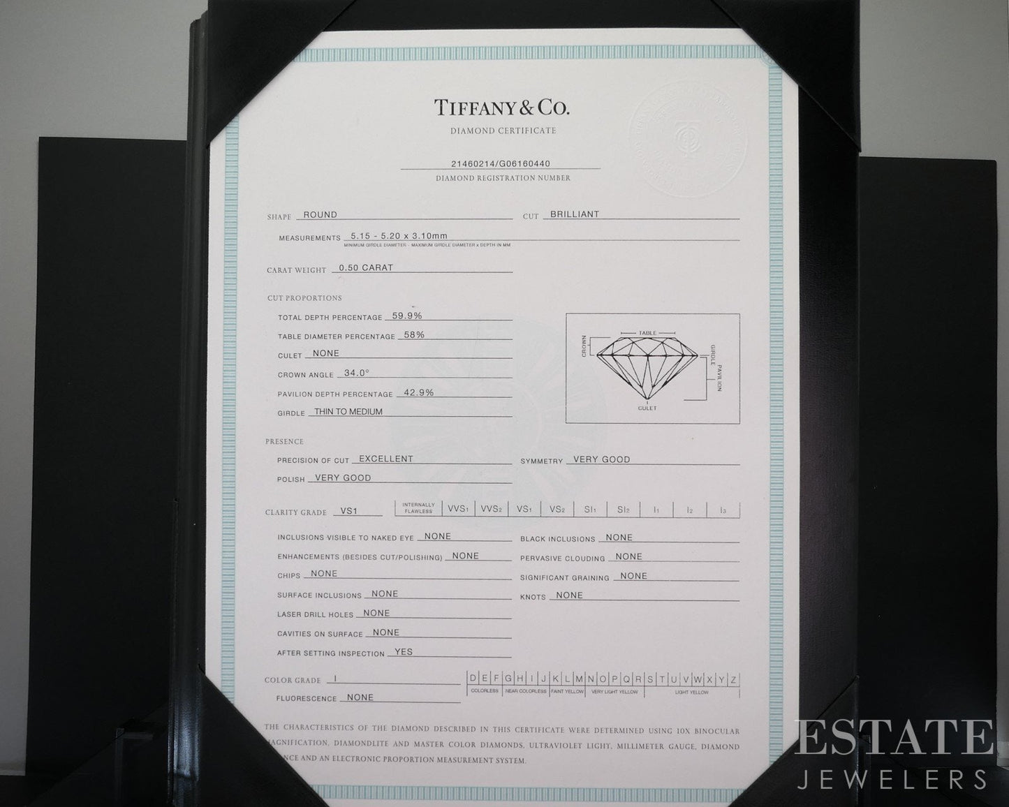 Platinum Tiffany & Co. Natural .79ctw Diamond Ribbon Engagement Ring i18800