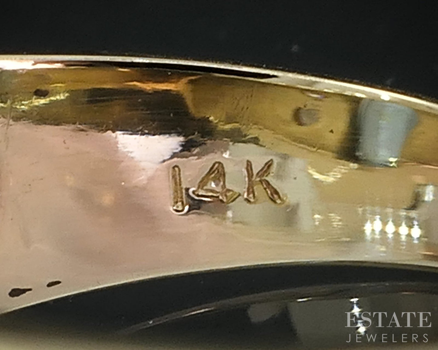 14k Yellow Gold Natural Aquamarine & Diamond Ladies Band Ring 6.9g i18812