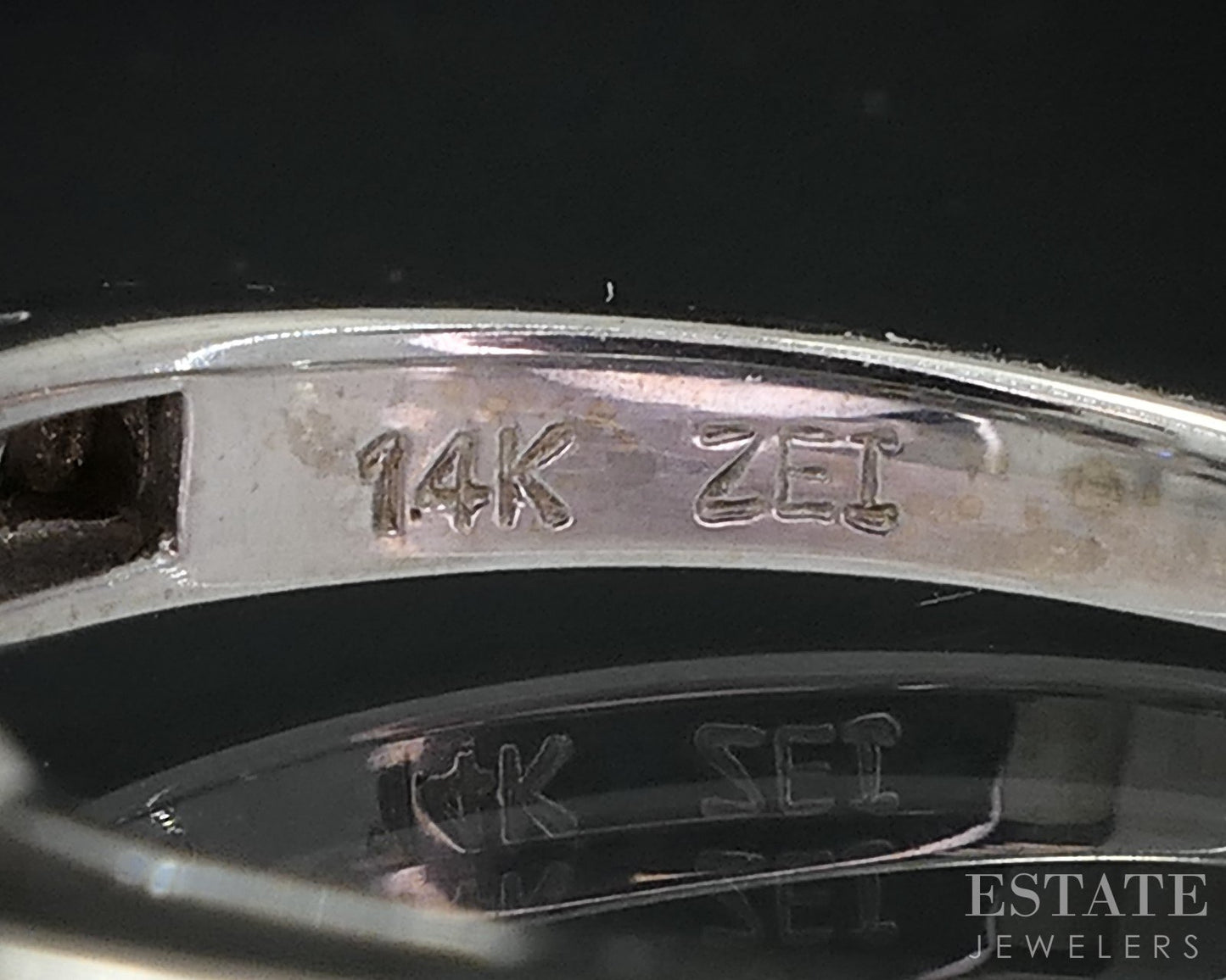 14k White Gold Princess Natural 1ctw Diamond Engagement Ring 4.5g i18804