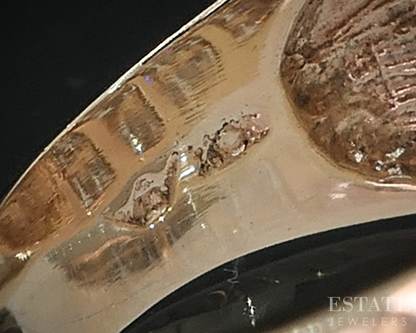 10k Yellow Gold Natural 1.25ctw Diamond Ladies Wide Band Ring 6.9g i18837