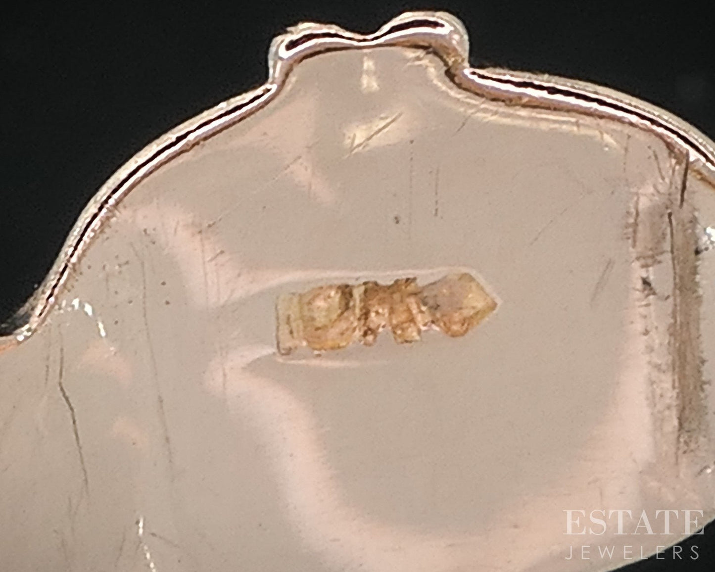 Antique Victorian 10k Yellow Gold Ladies Signet Band Ring 1.9g i18830