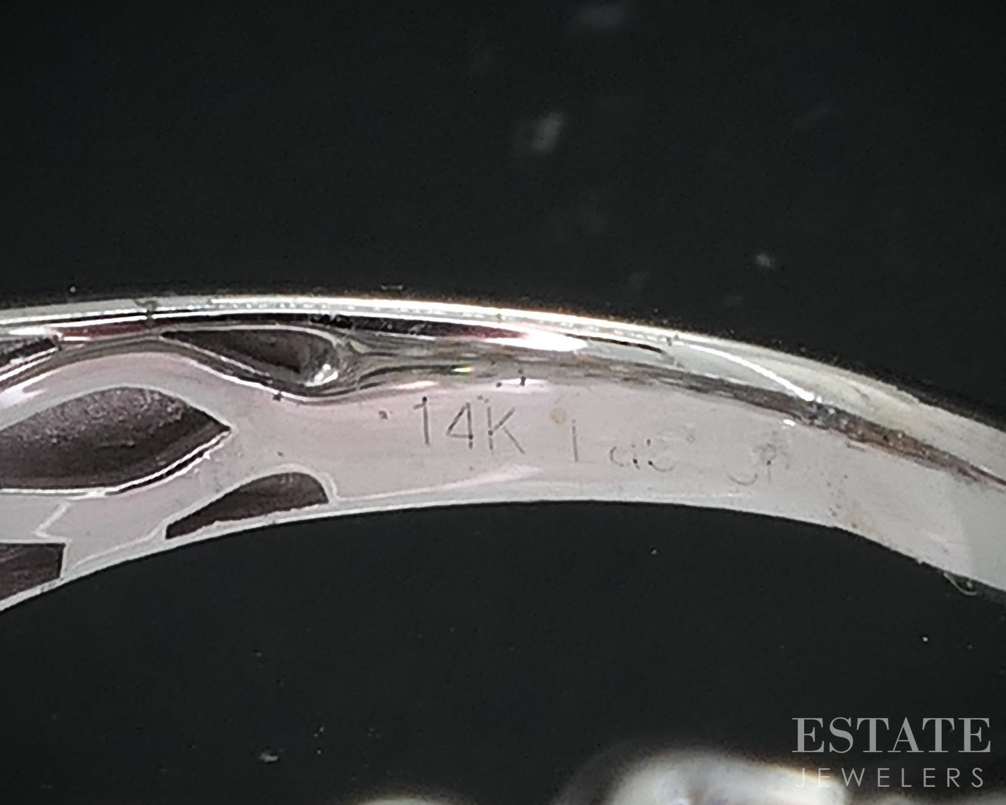 14k White Gold Lab Created Round 1.86ctw Diamond Ladies Band Ring 4.9g i18841