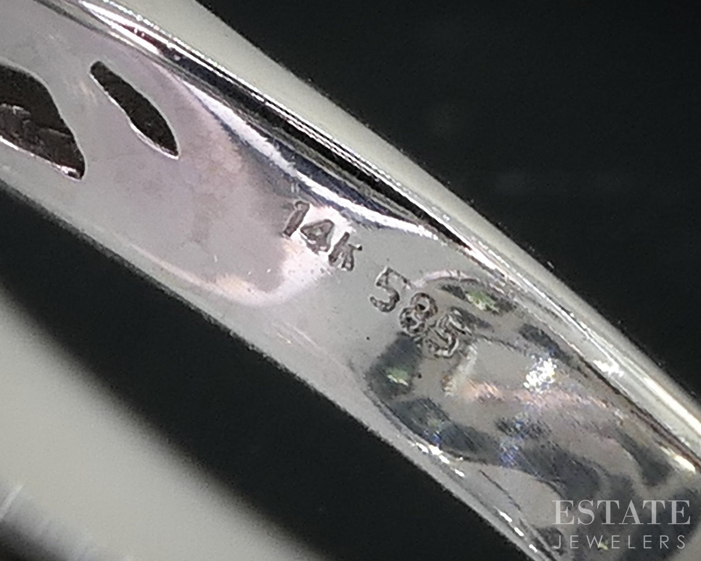 14k White Gold Natural Tsavorite Garnet & Diamond Ladies Snake Ring 10.3g i18849