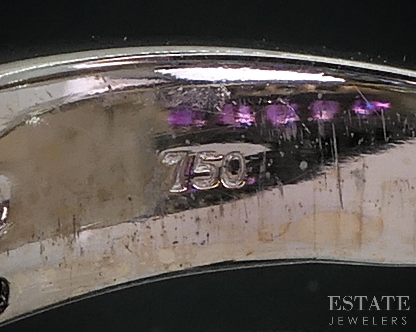 18k White Gold Natural Sapphire Ruby & Diamond Crossover Band Ring 12.6g i18852