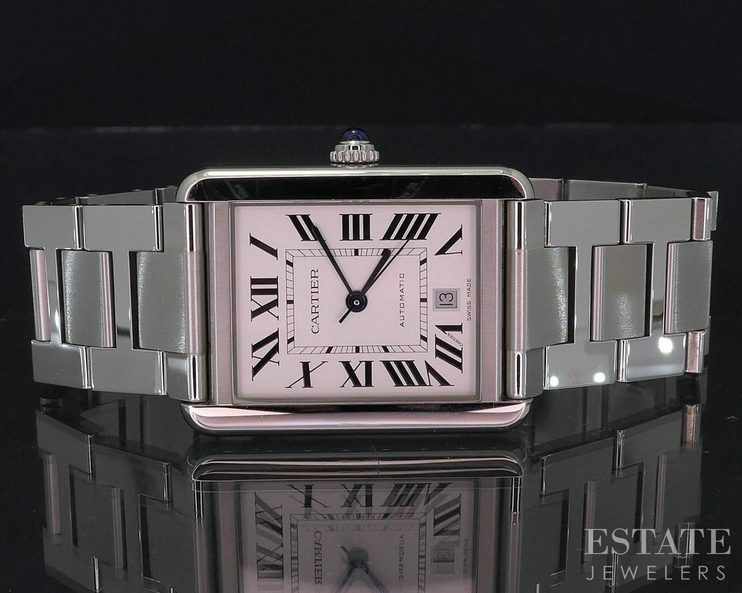 Cartier Tank Solo XL W5200028 Automatic Stainless Bracelet Mens Watch i18612