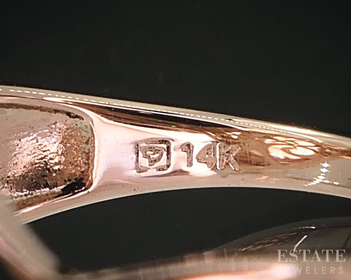 14k Rose Gold Oval 10ct Natural Peach Morganite & Diamond Ring 7.9g i18883