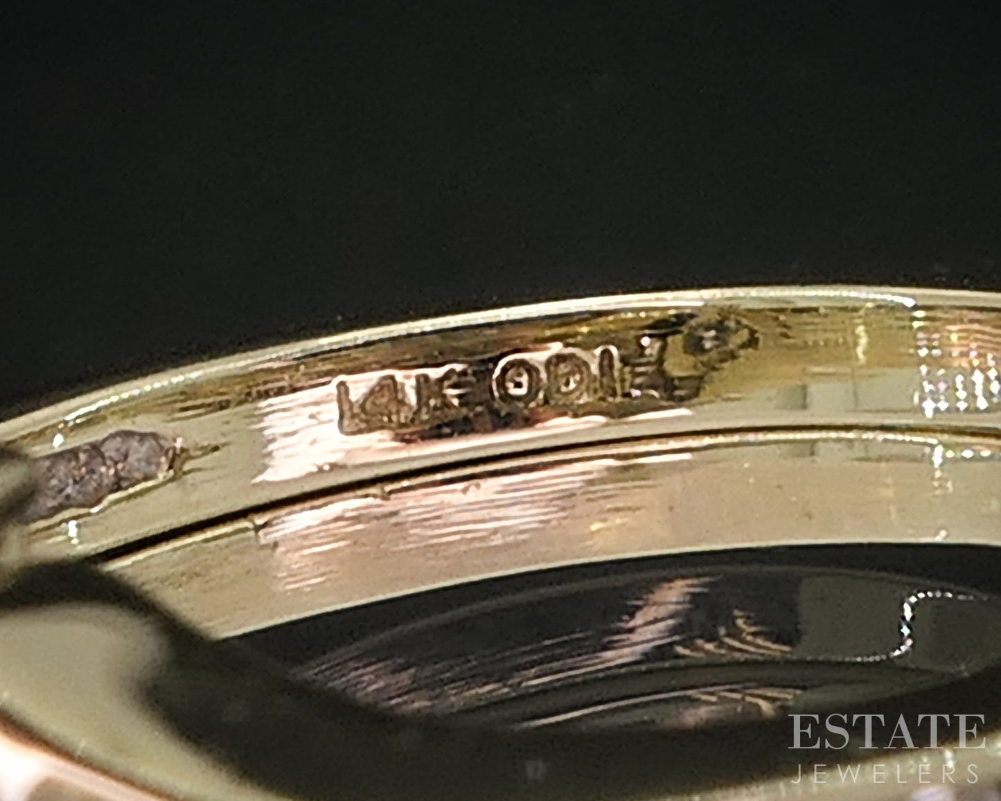 14k Yellow Gold Marquise Natural .36ctw Diamond Ladies Wedding Set 4.5g i18874