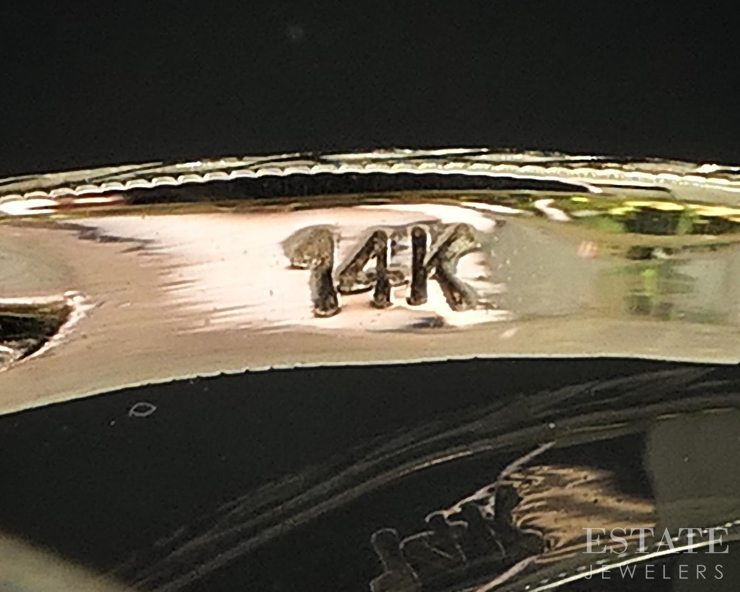 14k Yellow & White Gold Oval Natural Peridot Solitaire Ring 3.8g i18892