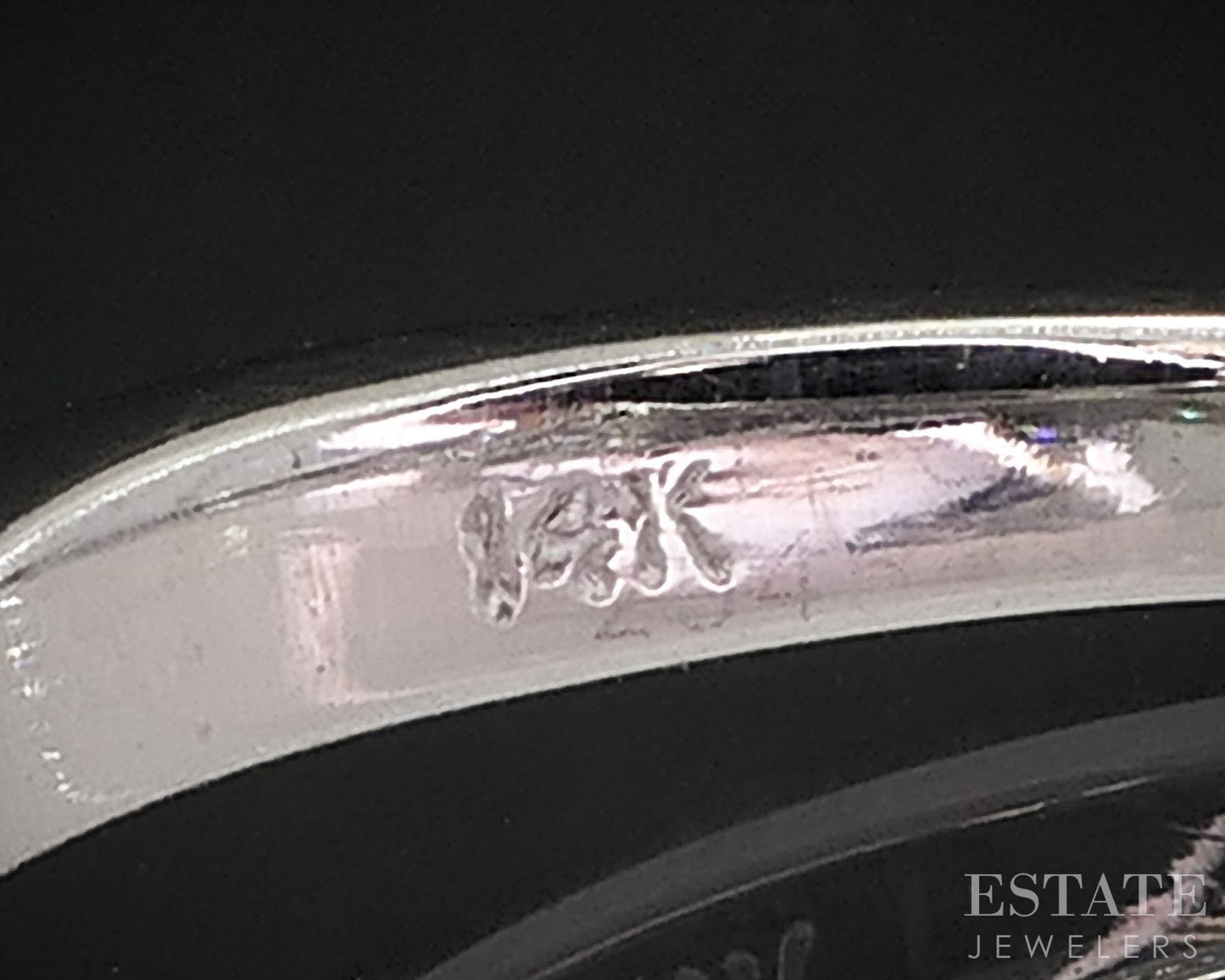 14k White Gold Round LEO Natural .80ctw Diamond Engagement Ring 2.8g i18886
