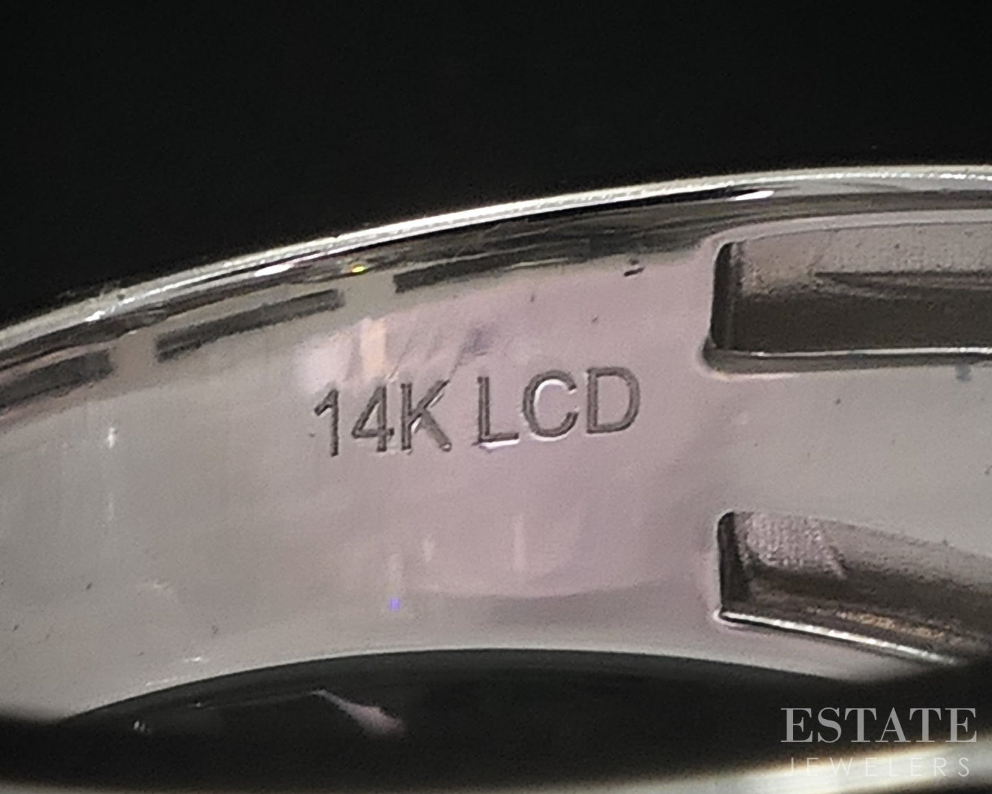 14k White Gold Princess Lab 1.50ctw Diamond Mens Wedding Band 7.7g i18930