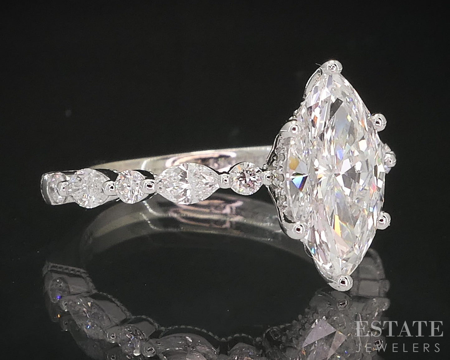 14k White Gold Neil Lane GSI Lab Created 1.52ct Diamond Engagement Ring i18928
