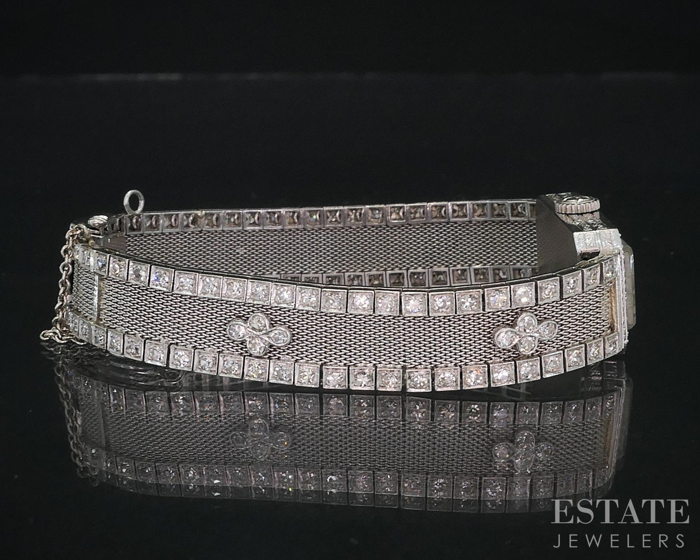 Antique Art Deco Platinum Natural 2.00ctw Diamond Ladies Watch 32g i18964