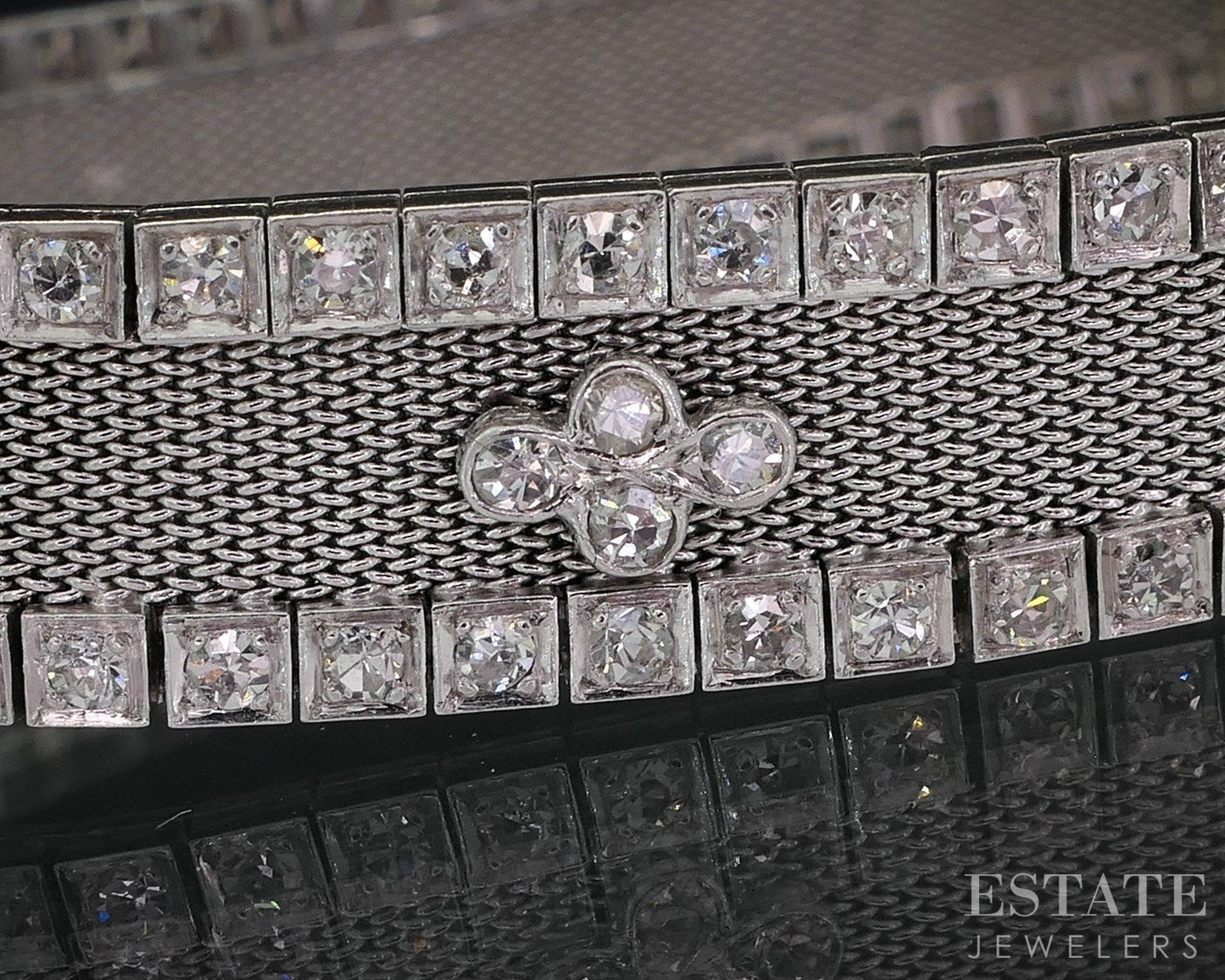 Antique Art Deco Platinum Natural 2.00ctw Diamond Ladies Watch 32g i18964
