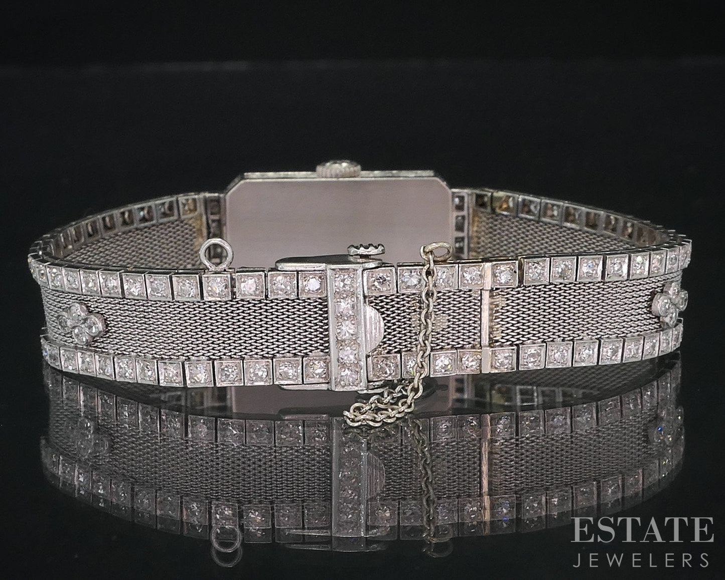 Antique Art Deco Platinum Natural 2.00ctw Diamond Ladies Watch 32g i18964