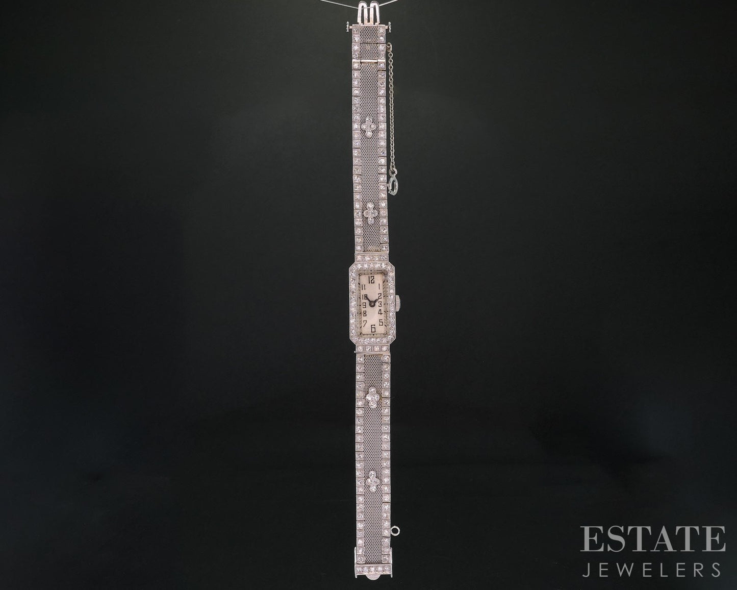 Antique Art Deco Platinum Natural 2.00ctw Diamond Ladies Watch 32g i18964