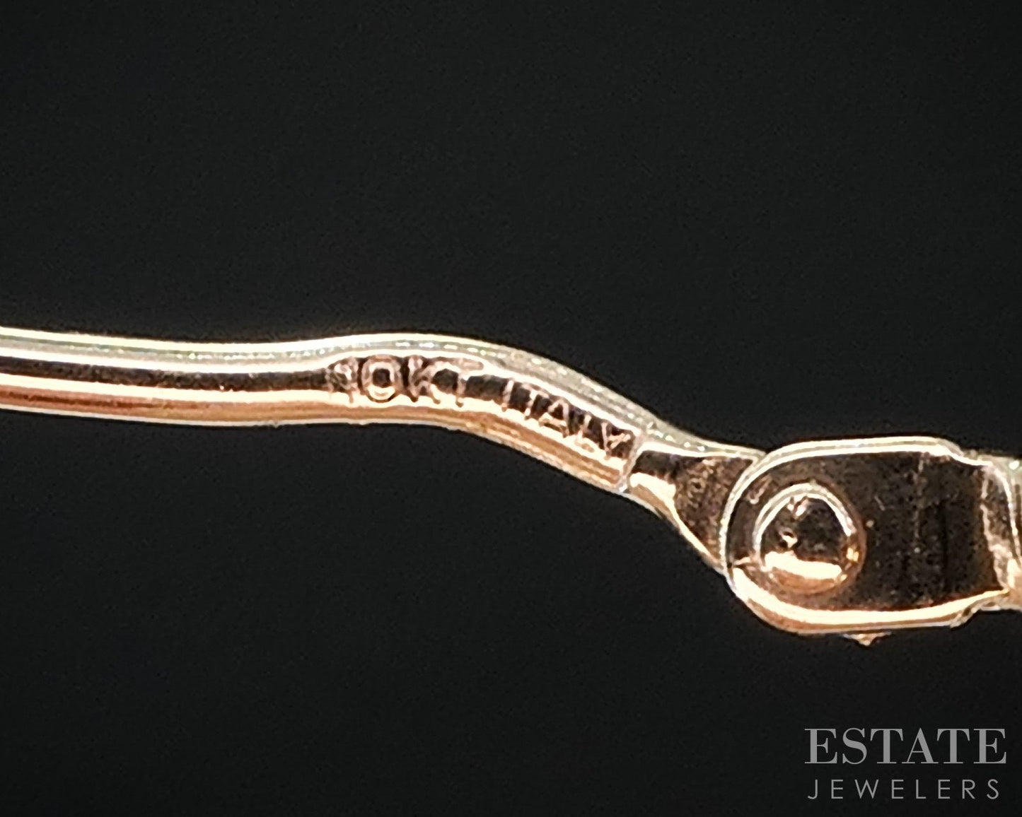 10k Yellow & White Gold Crossover Twisted Hoop Ladies Earrings 1.4g i18782