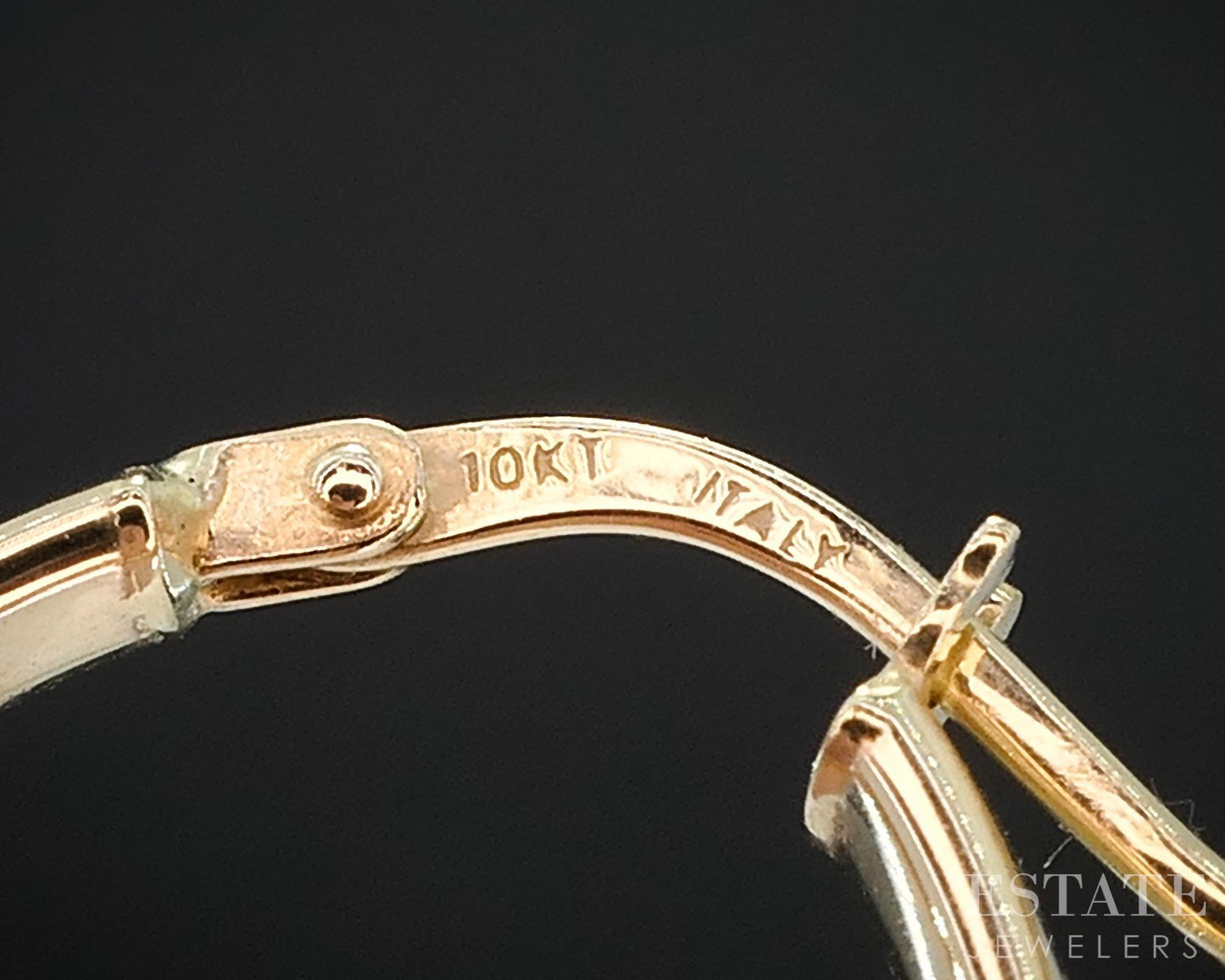 10k Yellow Gold Smooth Oval Hoop Ladies Earrings 1.3g i18776