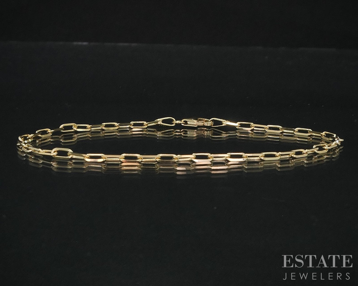 14k Yellow Gold 2.2mm Paperclip Chain Link Ladies Bracelet 1.7g 7"L i18779