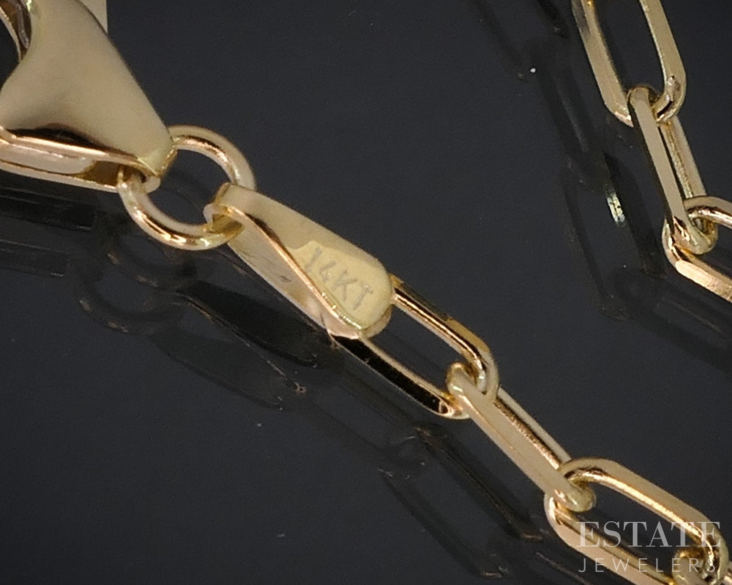 14k Yellow Gold 2.2mm Paperclip Chain Link Ladies Bracelet 1.7g 7"L i18779