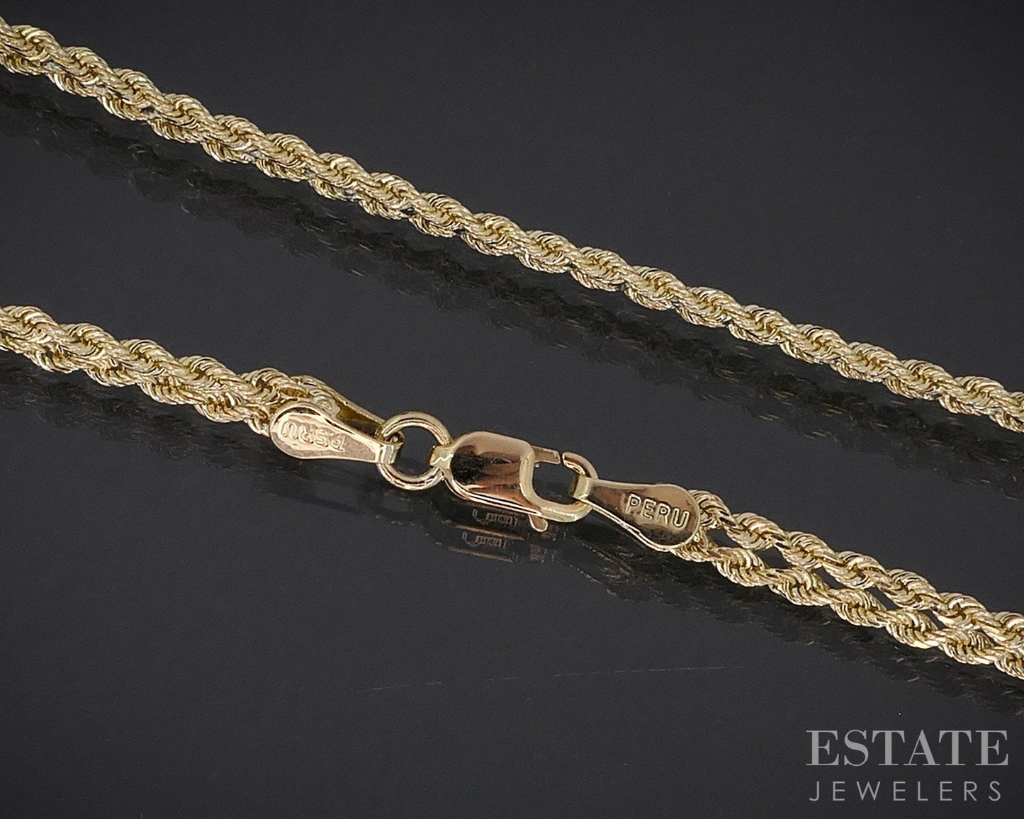 10k Yellow Gold Double Rope Chain Link Ladies Bracelet 2.9g 7"L i18773