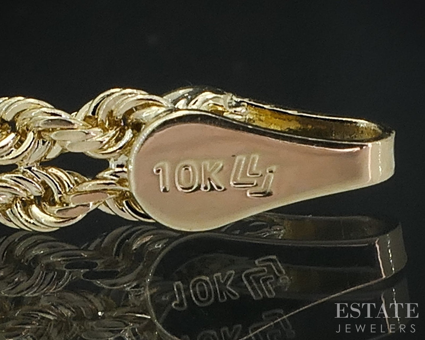 10k Yellow Gold Double Rope Chain Link Ladies Bracelet 2.9g 7"L i18773