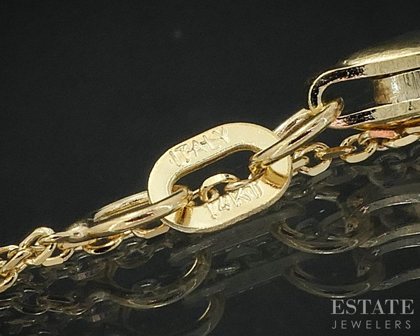 14k Yellow Gold 1mm Cable Chain Link Ladies Necklace 1.9g 18"L i18787