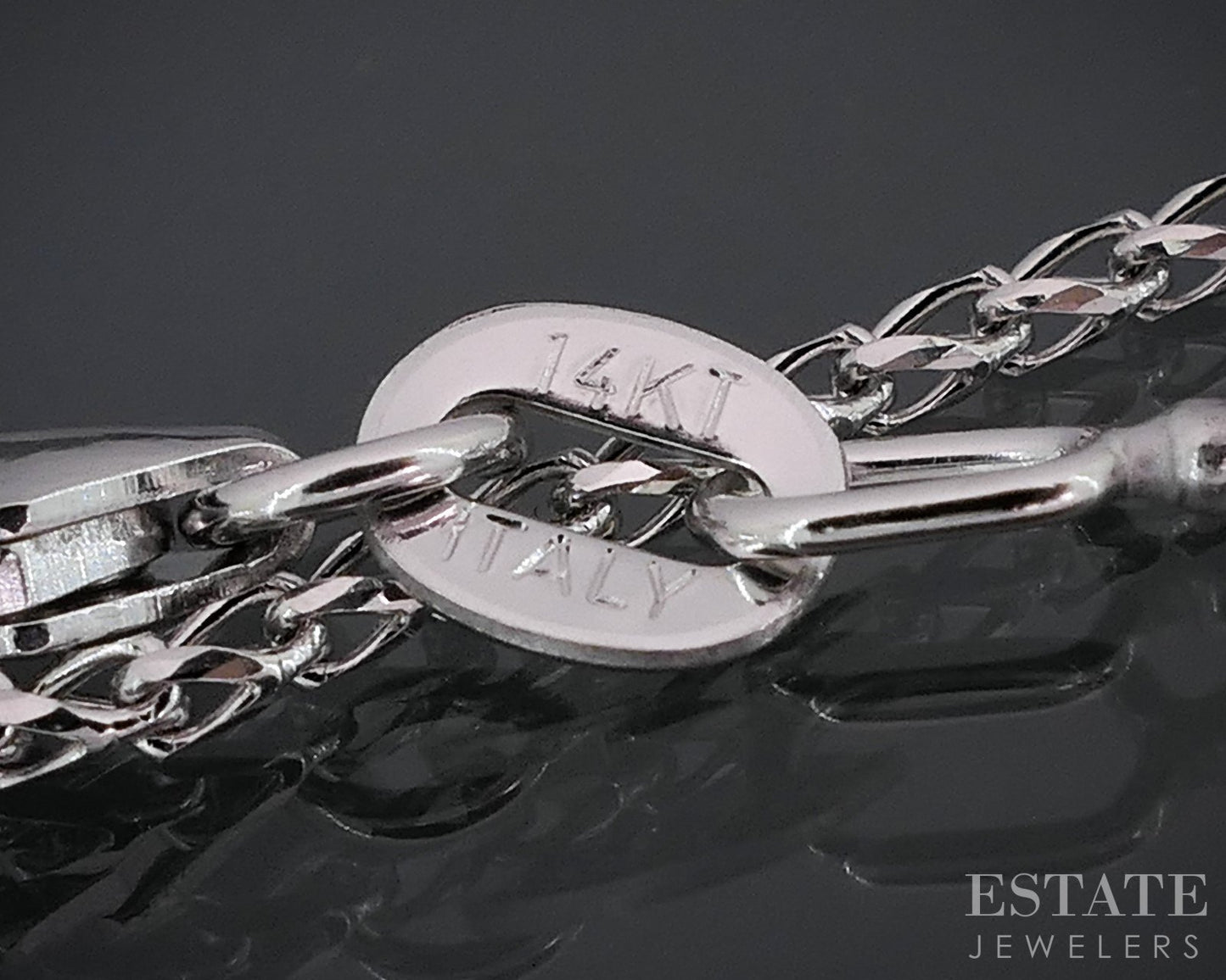 14k White Gold 1.1mm Franco Chain Link Ladies Necklace 3.0g 20"L p78649