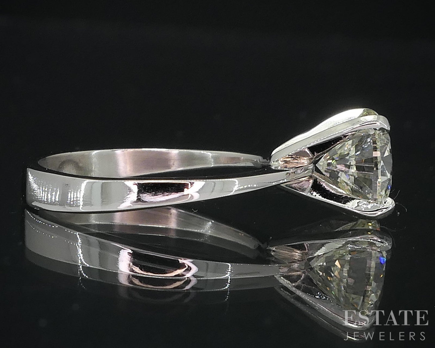 Platinum Round Natural 2.03ct Diamond Solitaire Engagement Ring 4.7g i18974