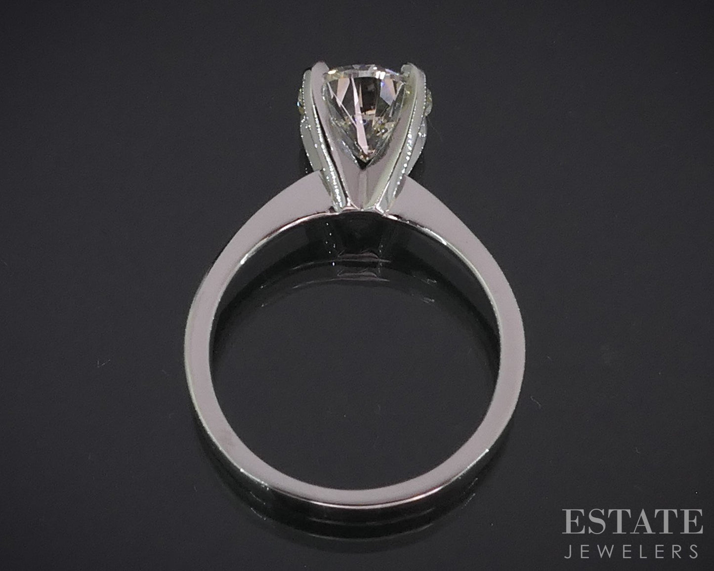 Platinum Round Natural 2.03ct Diamond Solitaire Engagement Ring 4.7g i18974