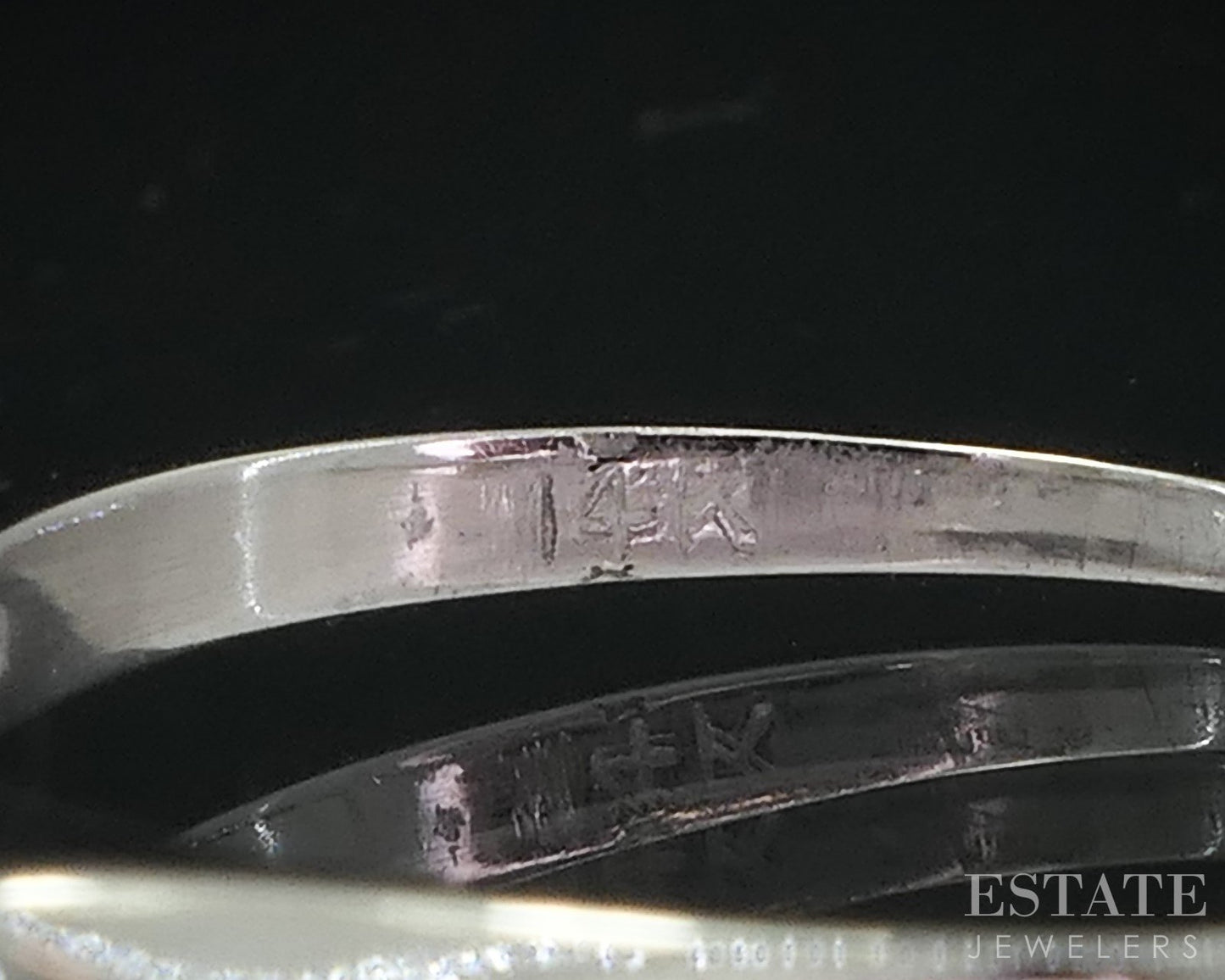 Antique 14k White Gold European Natural .30ctw Diamond Engagement Ring i18994