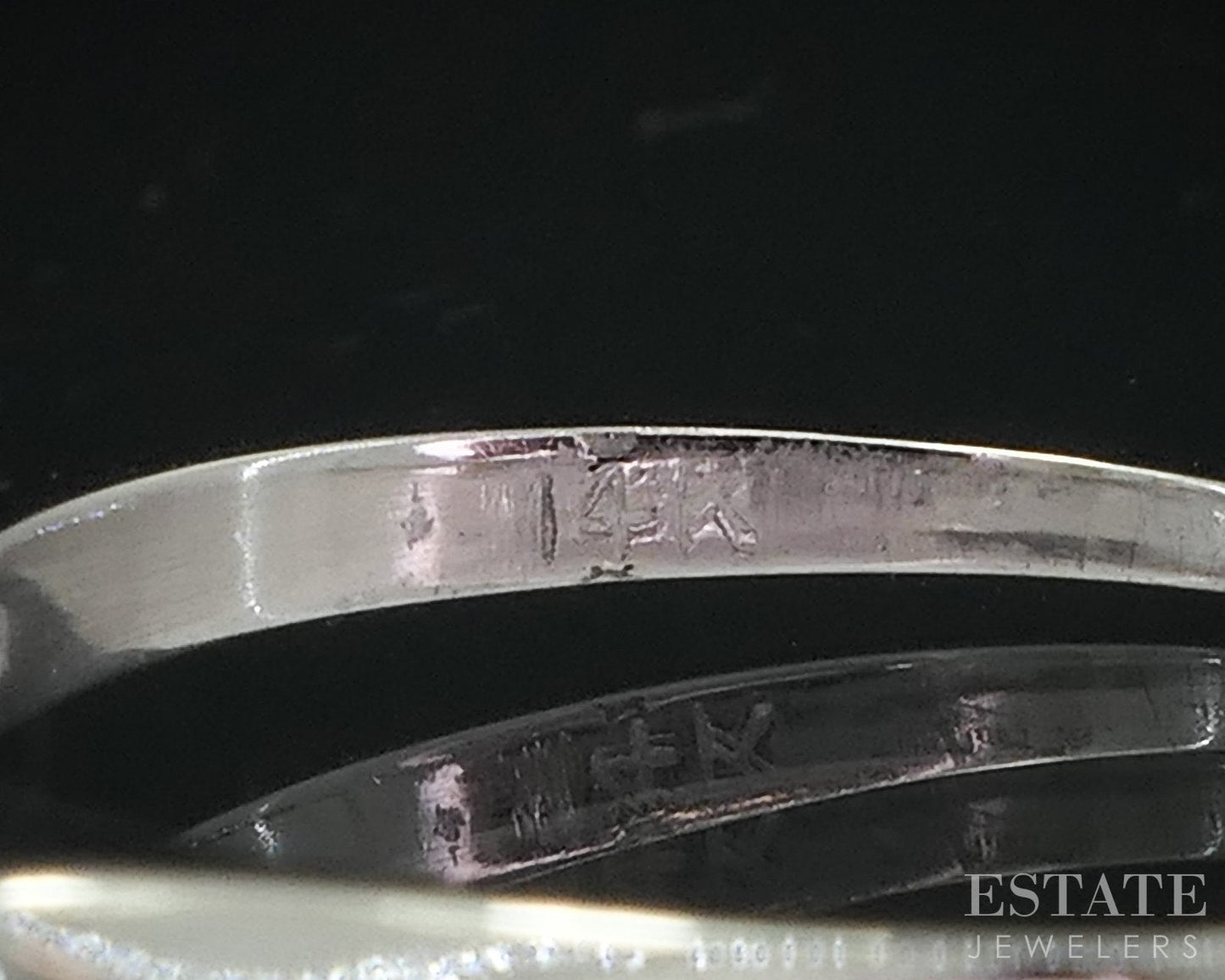 Antique 14k White Gold European Natural .30ctw Diamond Engagement Ring i18994