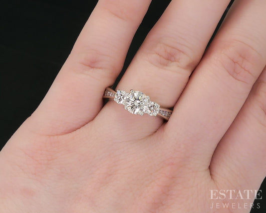 14k White Gold GIA Round Natural 1.89ctw Diamond Engagement Ring 4.7g i18997