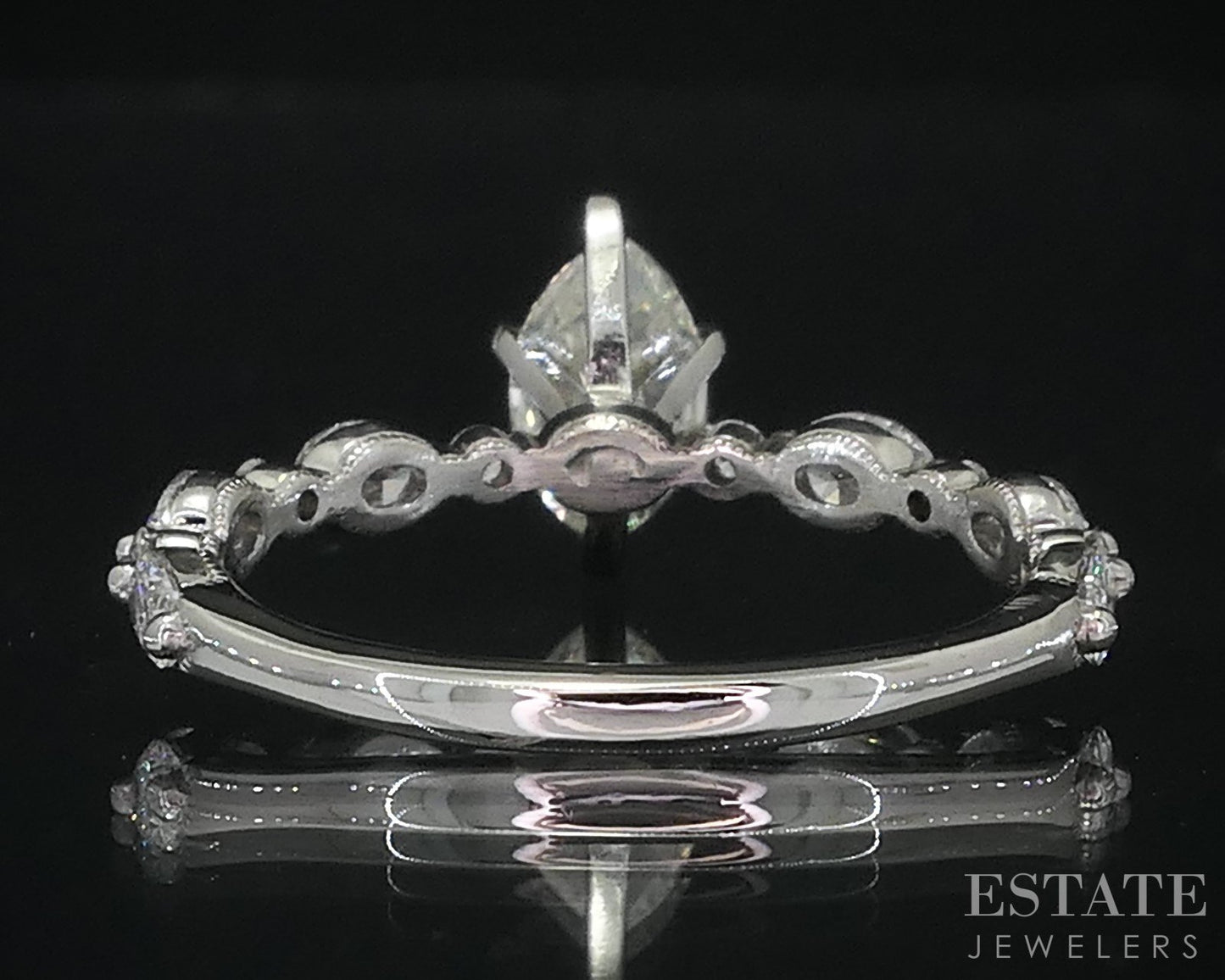 14k White Gold Marquise Natural 1.71ctw Diamond Engagement Ring 2.8g i18992