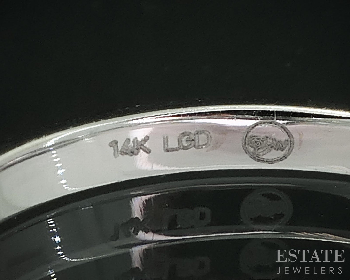 14k White Gold Lab Created .12ctw Diamond Ladies Wedding Band Ring 1.7g i18904