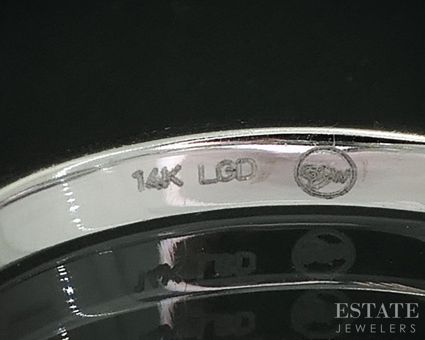 14k White Gold Lab Created .12ctw Diamond Ladies Wedding Band Ring 1.7g i18904