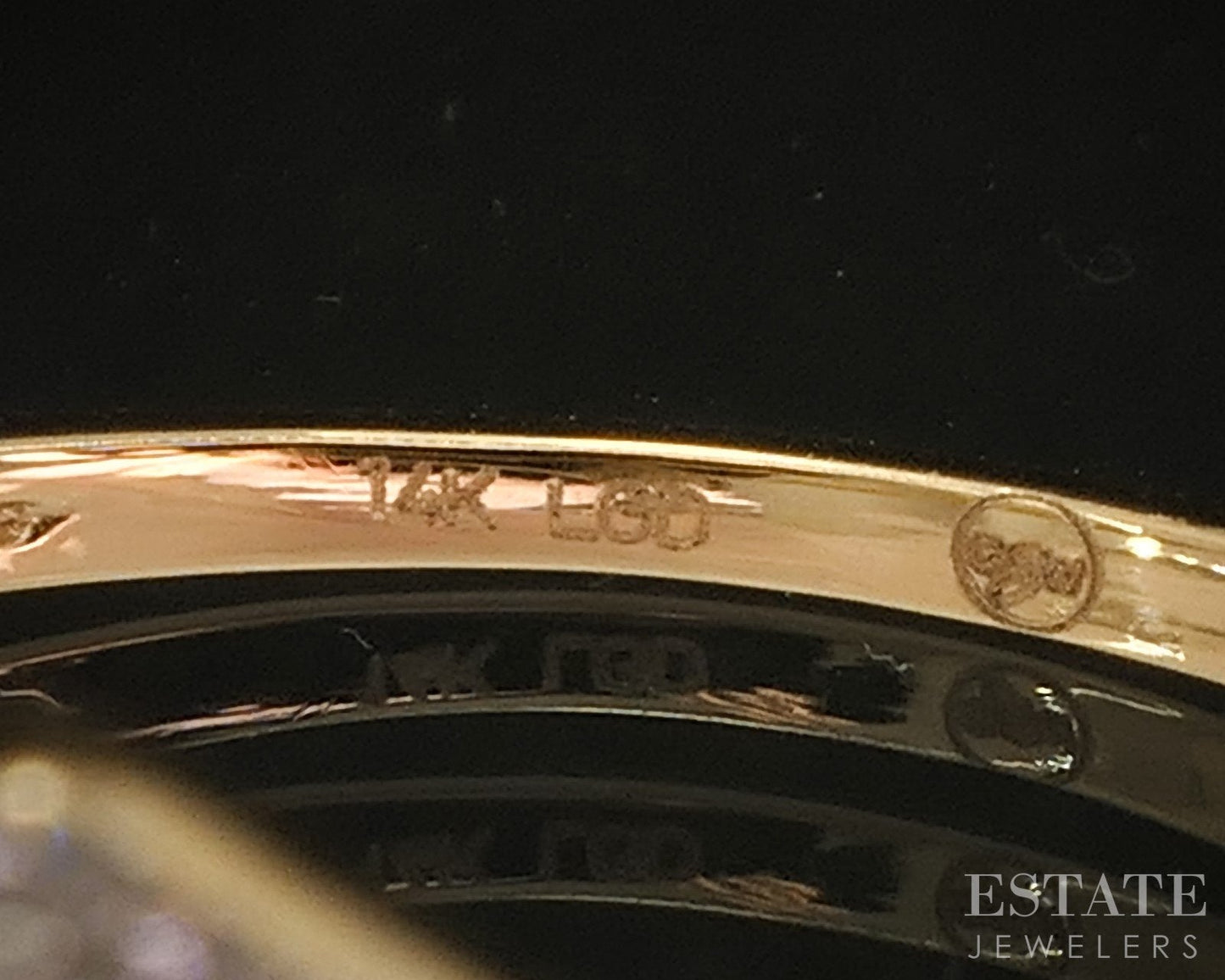 14k Yellow Gold Lab Created .10ctw Diamond Cluster Ladies Band Ring 1.3g i18900