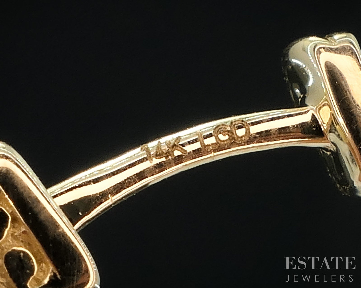 14k Yellow Gold Lab Created .98ctw Diamond Inside Out Hoop Earrings 3.6g i18906