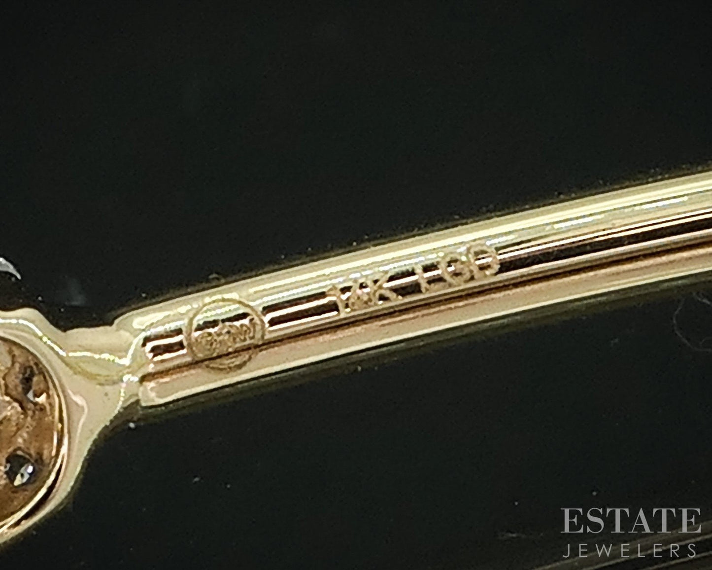 14k Yellow Gold Lab Created .26ctw Diamond Flex Flower Cuff Bracelet 3.6g i18910