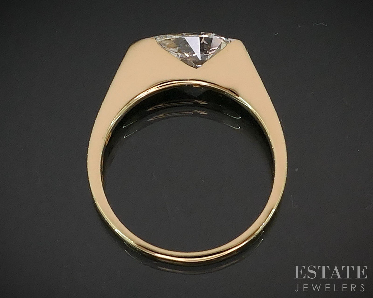 14k Yellow Gold IGI Lab Created 1.01ct Diamond Solitaire Engagement Ring i18922