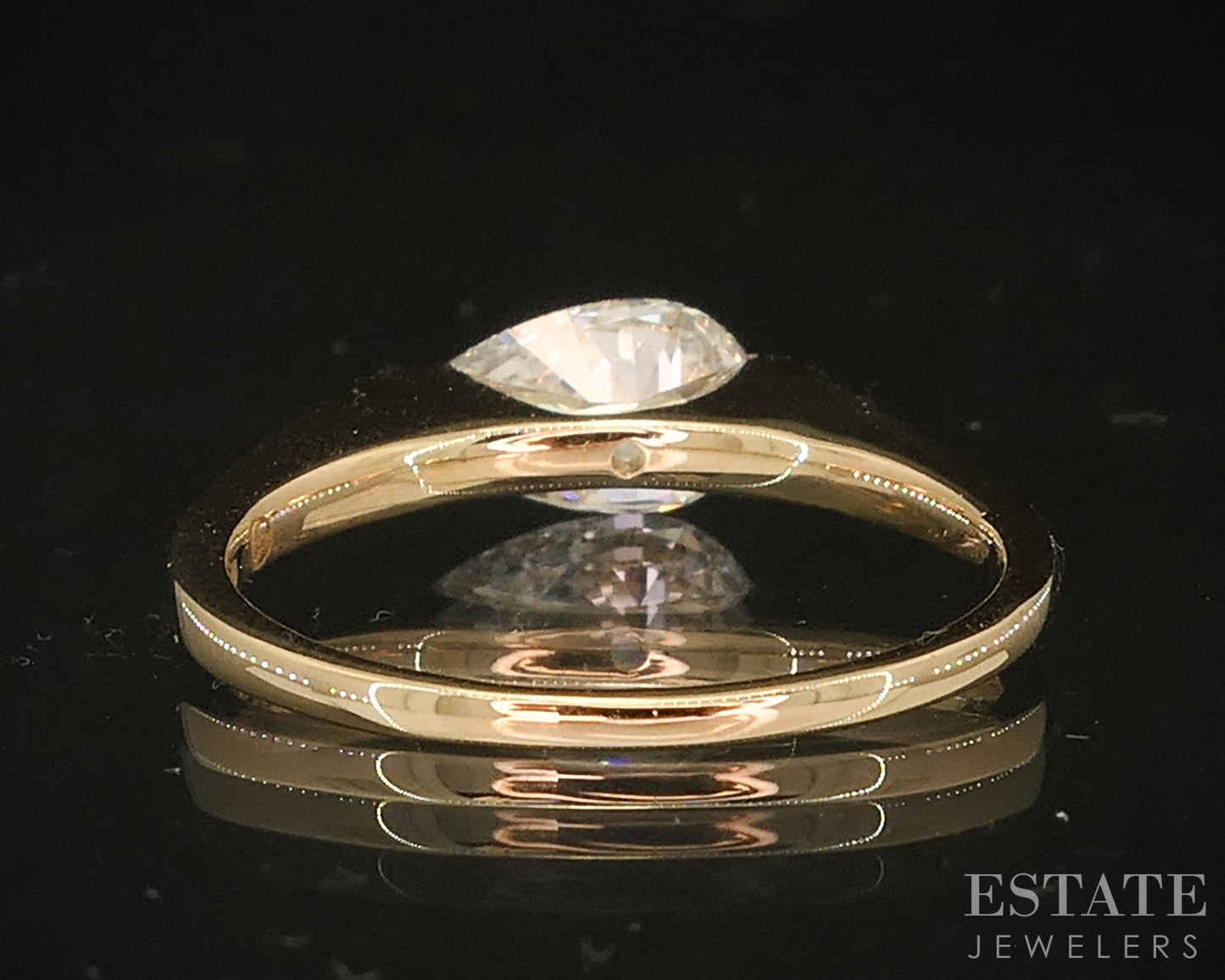 14k Yellow Gold IGI Lab Created 1.01ct Diamond Solitaire Engagement Ring i18922
