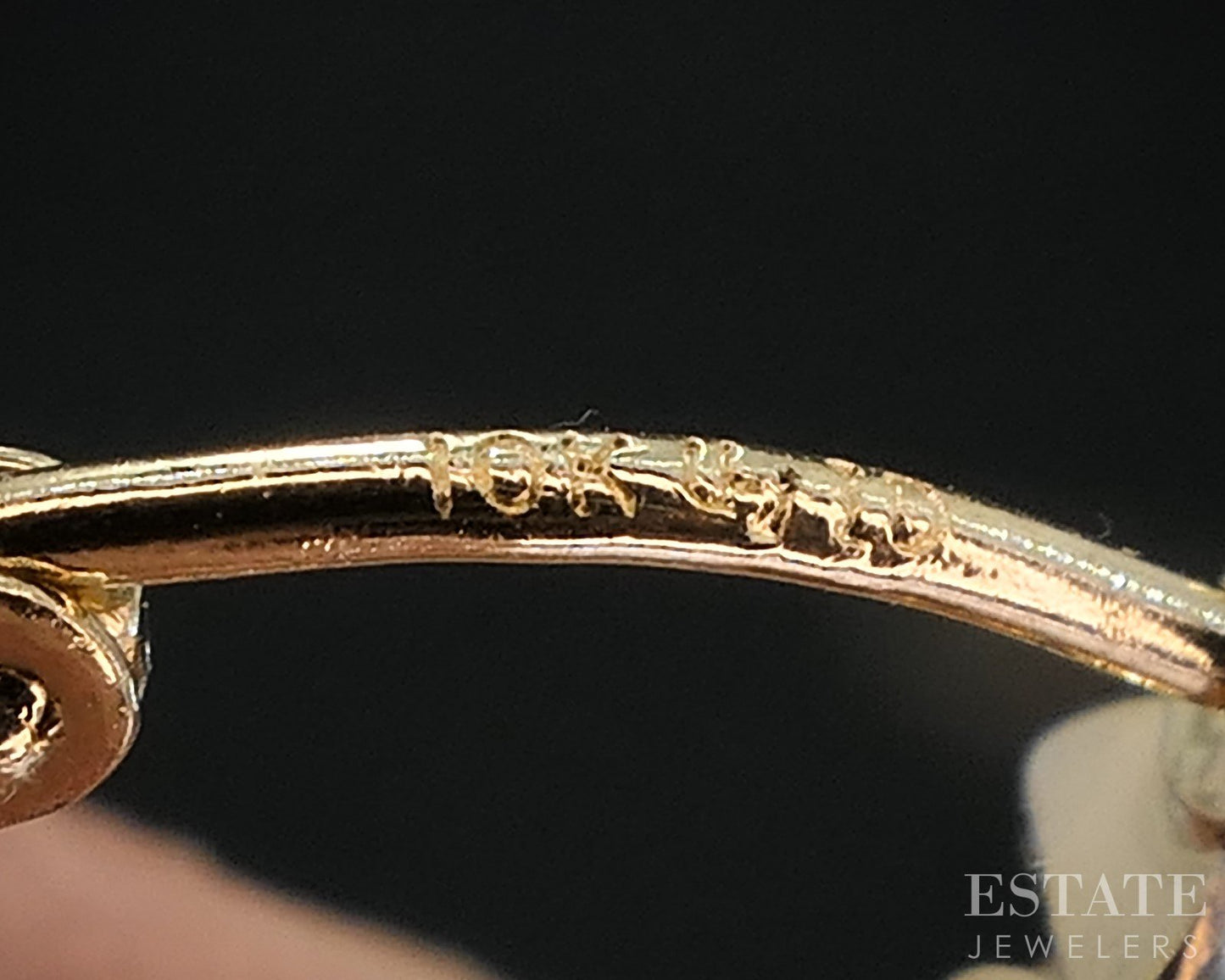 10k Yellow & White Gold Crossover Hoop Ladies Earrings 1.5g i19059